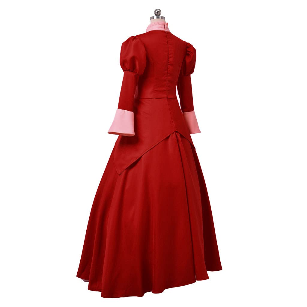 Lady Tremaine Stepmother Red Dress Cosplay Costume - Disney Cinderella Villain Outfit for Halloween & Cosplay Events