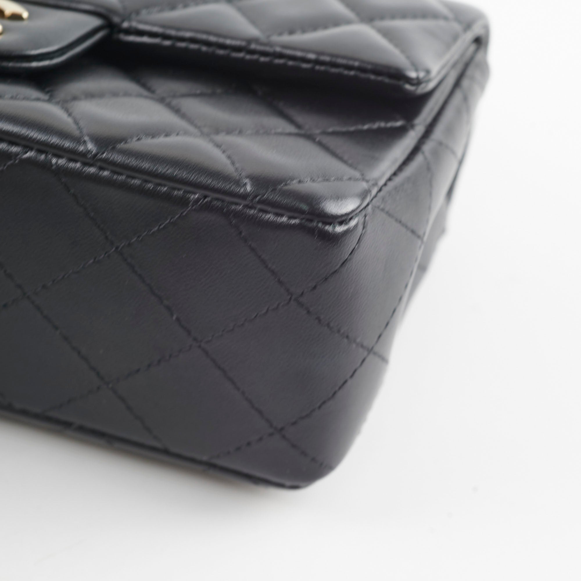Chanel Mini Rectangle Lambskin Black Microchip Bag - Luxury Designer Crossbody Purse for Women | Perfect for Evening Events, Date Nights & Special Occasions