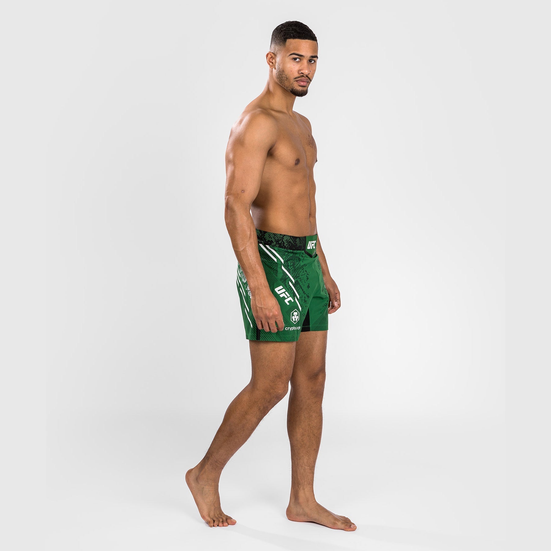 Venum UFC Adrenaline Personalized Authentic Fight Shorts for Men - MMA Training & Competition - Breathable Green Fight Night Shorts with Perfect Fit - Ideal for UFC Training, MMA Sparring & Gym Workouts