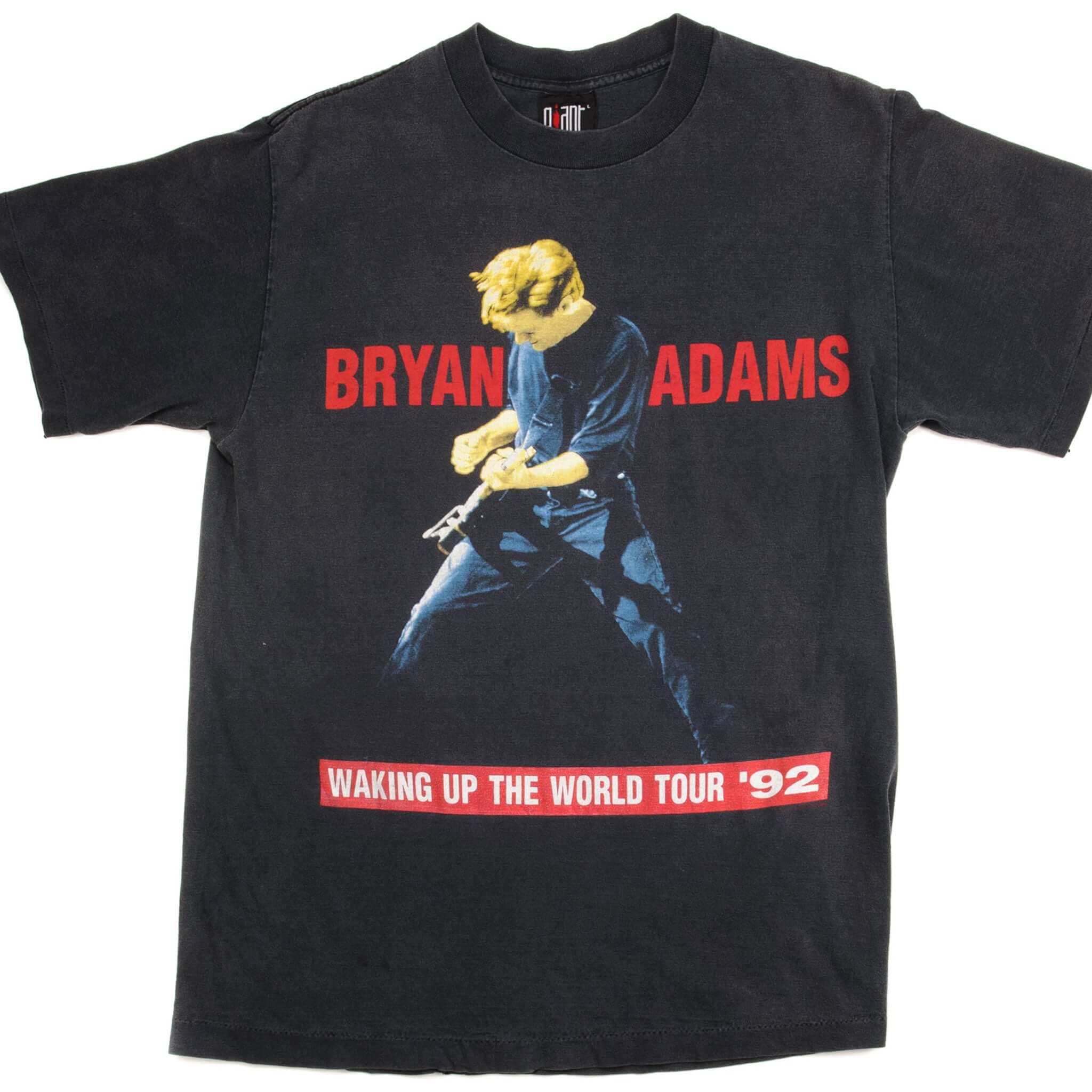 Vintage Bryan Adams Waking Up The World Tour 1992 T-Shirt - Medium Size, Made in USA - Perfect for Concerts, Music Lovers & Retro Fashion