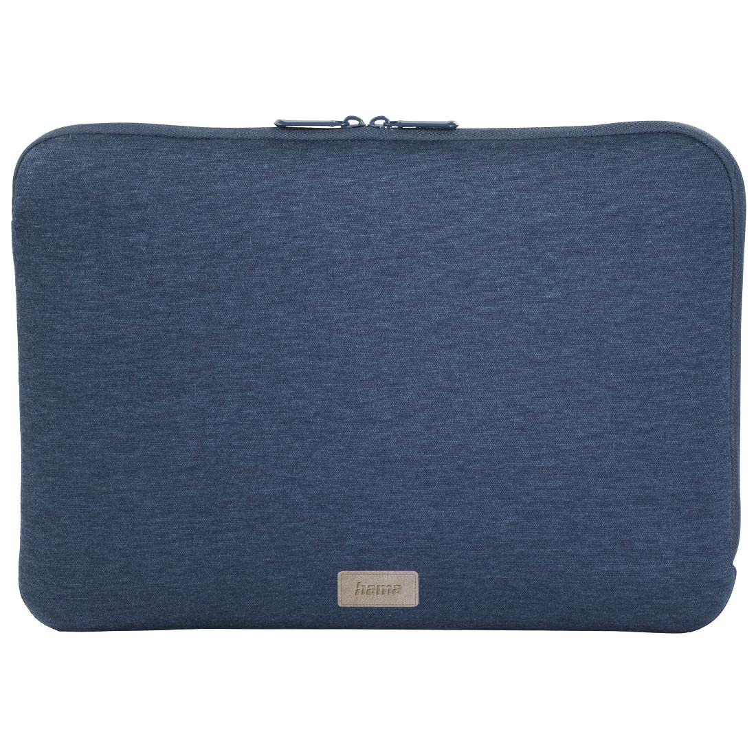 Premium Hama Laptop Sleeve for 14.1 Inch Laptops - Padded Jersey Protective Case for MacBook, Asus, Acer, ThinkPad (Blue) | Perfect for Work, Travel & School