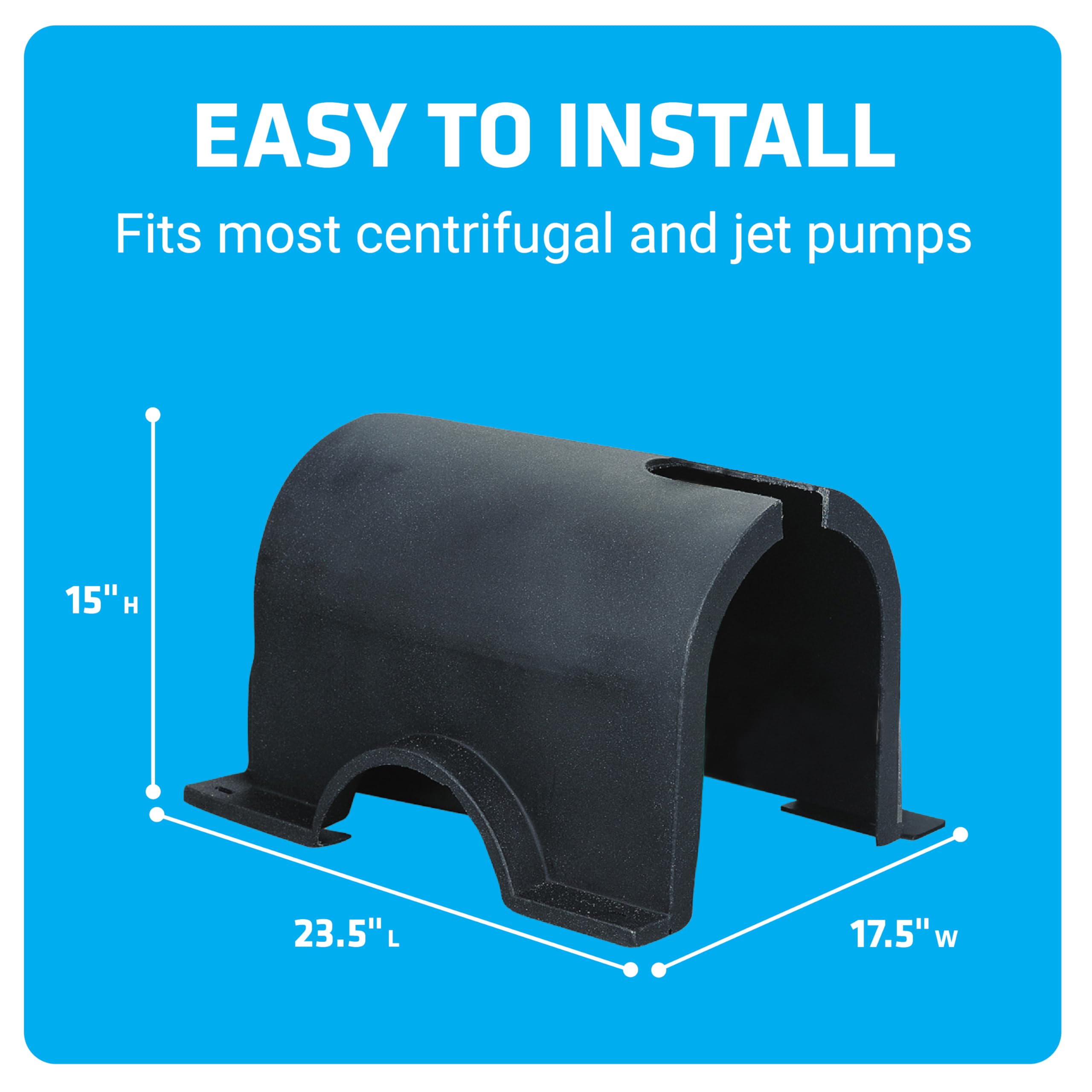 PumpHaus UV-Resistant Above-Ground Water Well Pump Cover - Durable Protection for Pool Pumps & Well Motors | Weatherproof Rust Prevention for Outdoor Use