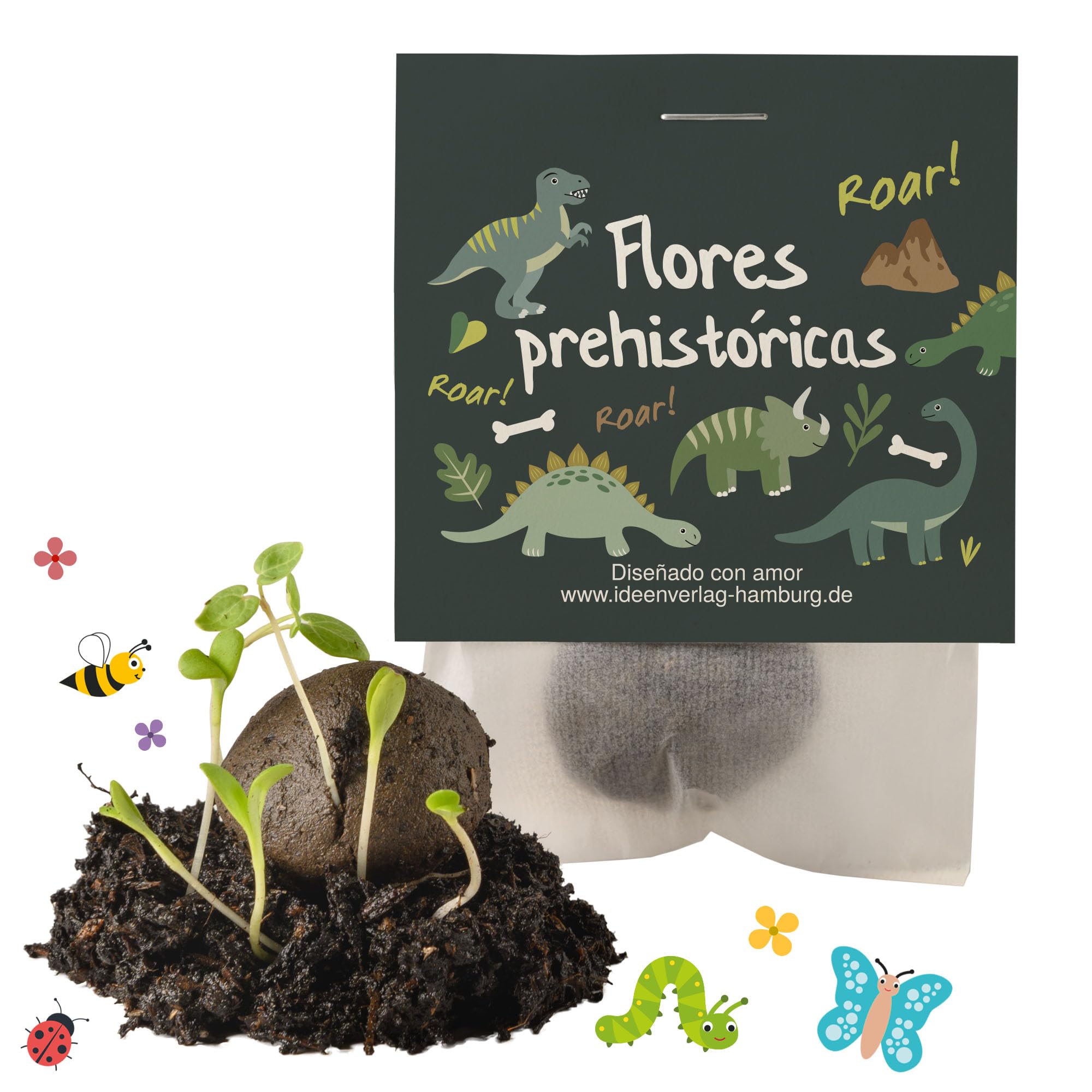 10 Pack Dinosaur Seed Bombs - Prehistoric Flower Seed Balls for Kids Birthday Party Favors, Unique Gifts & Children's Gardening Activities - Grow Wildflowers with Fun Dino Shapes (Perfect for Outdoor Play, STEM Learning & Eco-Friendly Party Decorations)