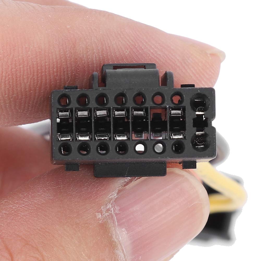 16-Pin ISO Radio Connector - Car Stereo Wiring Harness Adapter - Compatible with Kenwood & JVC ISO 16-Pin Head Units - Perfect for Car Audio Installation & Aftermarket Stereo Upgrades