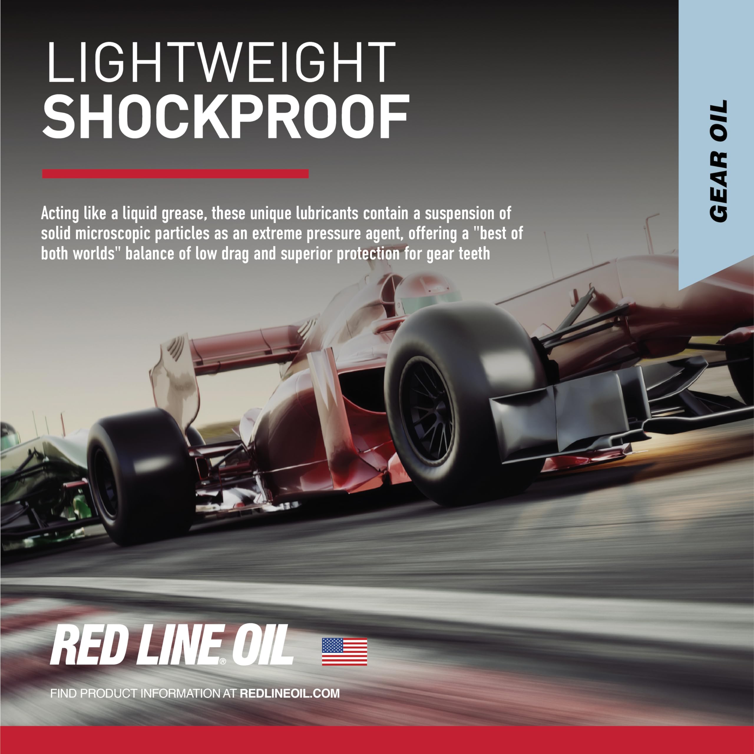 Red Line 58425 Lightweight Shockproof Gear Oil - 4/1 Gallon | High Performance Synthetic Lubricant for Cars, Trucks & Racing Vehicles | Extreme Temperature Protection