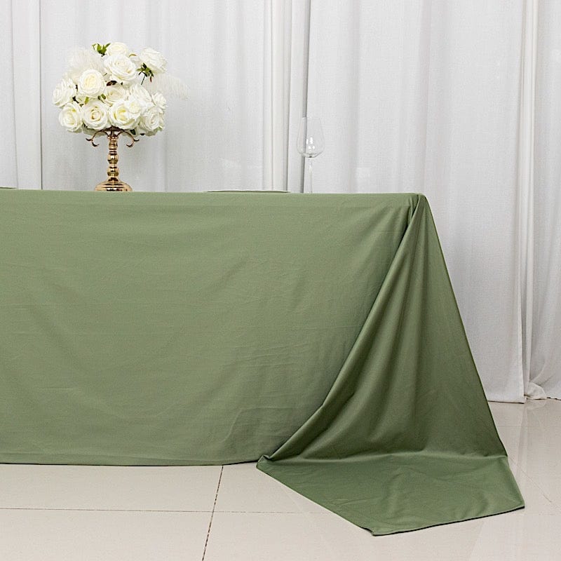 90 x 156 Inch Scuba Polyester Rectangular Tablecloth - Waterproof & Wrinkle-Resistant Dining Table Cover for Parties, Weddings & Events