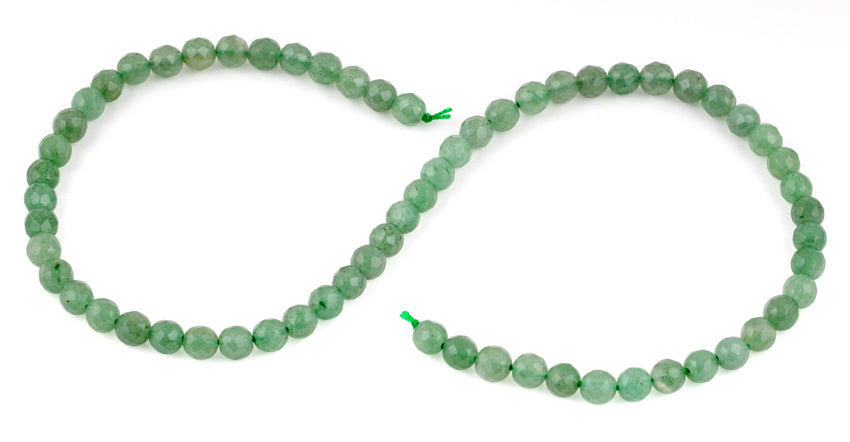 6mm Green Aventurine Faceted Gemstone Beads for Jewelry Making - DIY Bracelets, Necklaces & Healing Crystal Crafts