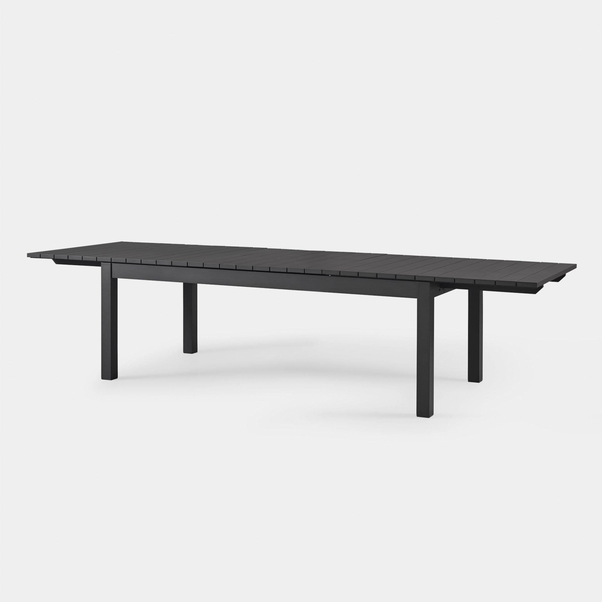 Pacific Aluminum Extension Dining Table - Expandable for 6 to 10 People, Modern Outdoor/Indoor Use - Perfect for Patio, Garden, or Large Family Gatherings