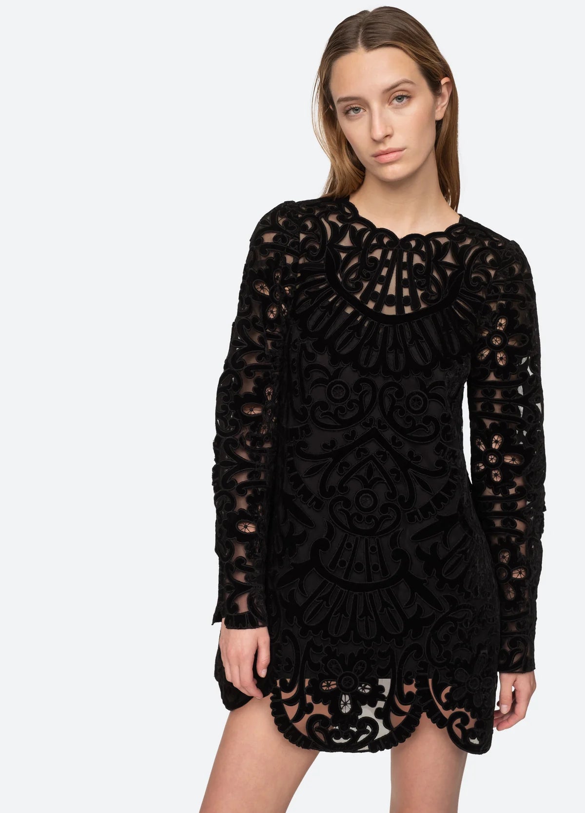 Elegant Dana Long Sleeve Dress in Black - Perfect for Office Wear, Evening Events & Fall Fashion