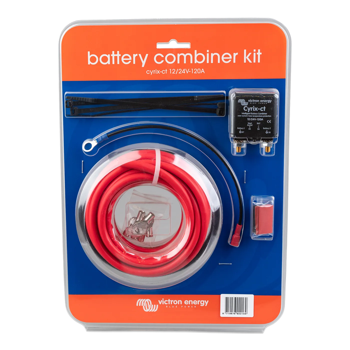 Victron Cyrix CT 12V/24V 120A Battery Combiner Kit - Marine & RV Dual Battery Charging System for Boats, Campers, and Off-Grid Power Solutions