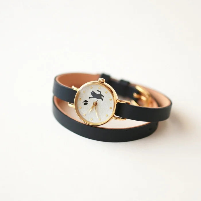 Elegant Japanese Handmade Women's Wristwatch - Cat & Butterfly Design - Perfect for Casual Wear, Office & Special Occasions