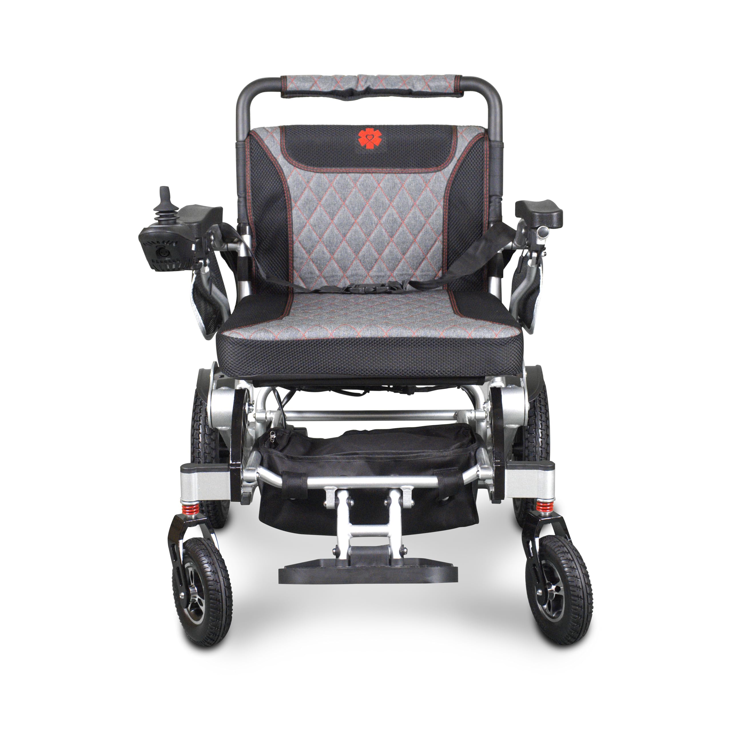 Lightweight Electric Power Wheelchair Mobility Scooter - Foldable Travel Wheelchair for Adults & Seniors - FAA Approved Airplane Safe Motorized Wheelchair (Silver) | Perfect for Air Travel, Shopping Malls & Outdoor Activities