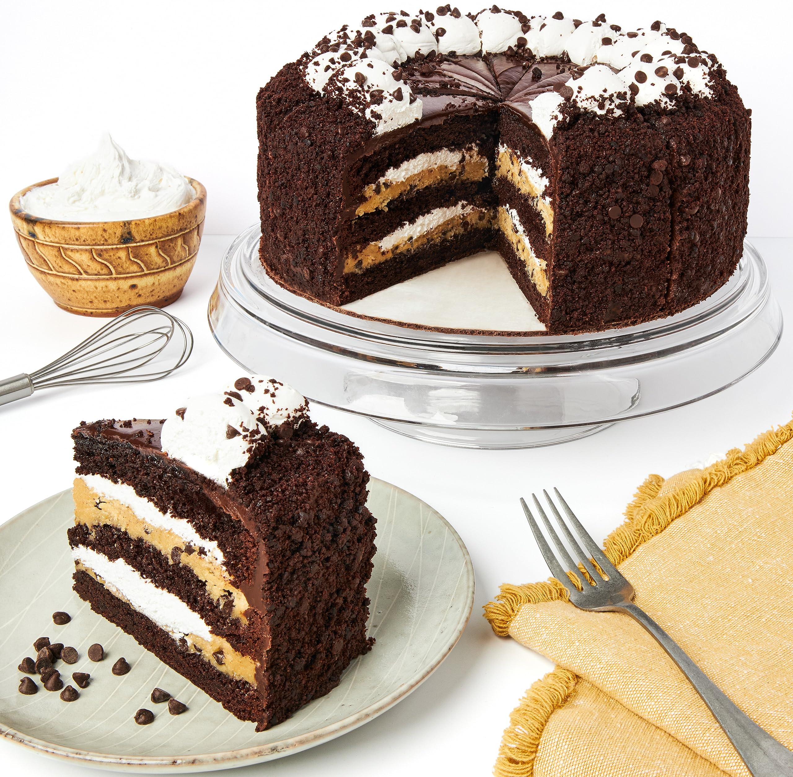 David's Cookies Marshmallow Chocolate Layer Cake - 10 Inch Fresh Bakery Dessert for Birthday Parties, Anniversary Celebrations & Special Events - Moist Pre-Sliced Cake for Easy Sharing - Perfect Gift for Chocolate Lovers - Same Day Delivery Available