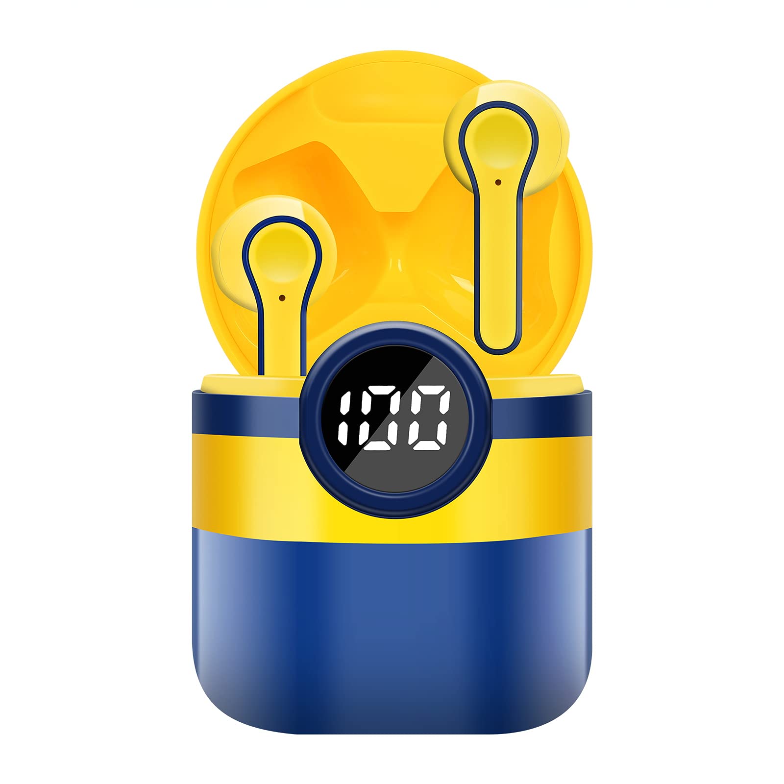 UrbanX Q350 Wireless Bluetooth Earbuds with Mic & Digital Display - IPX7 Waterproof, Deep Bass, Secure Fit - Perfect for Running, Gym Workouts & Music Lovers