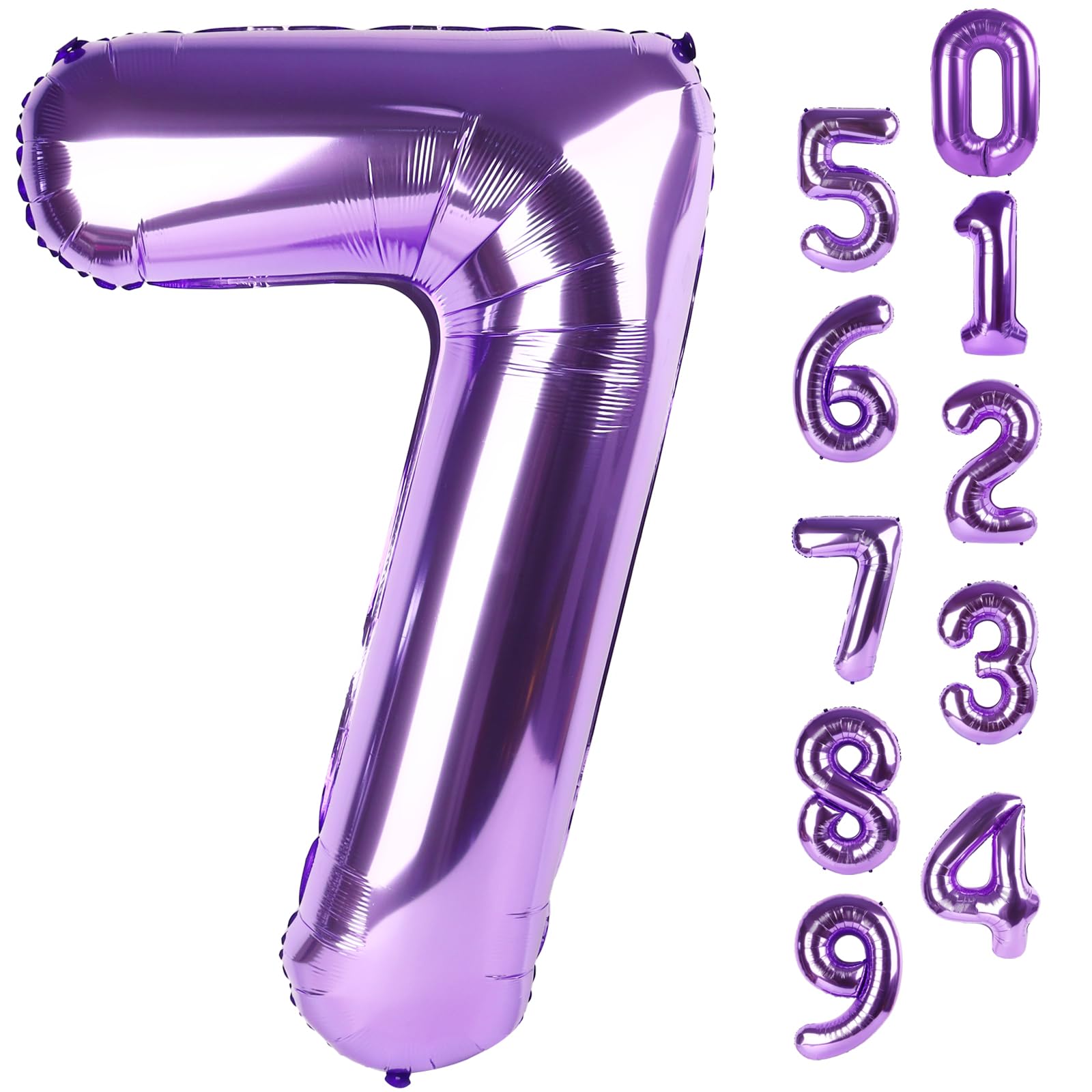 40 Inch Giant Purple Number 7 Balloon - Jungle Foil 7th Birthday Decorations for Kids, Anniversary Party Supplies | Perfect for Birthday Parties, Baby Showers & Graduation Celebrations