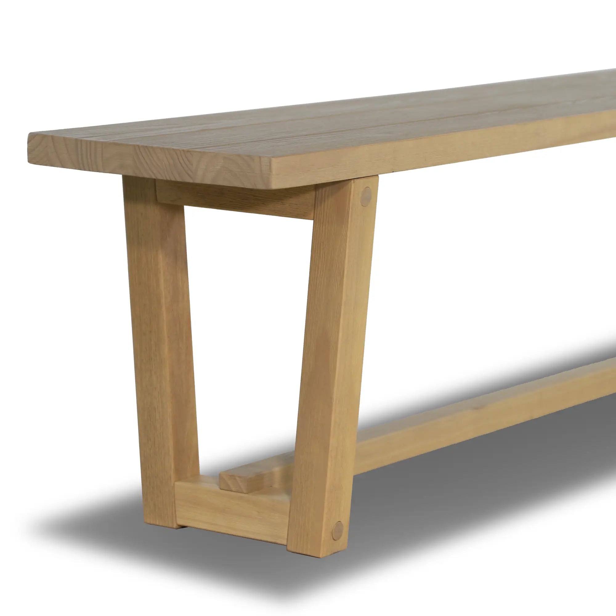 Solid Wood Bench - Cascais Style Handcrafted Wooden Bench for Patio, Garden, or Entryway - Durable & Weather-Resistant Outdoor Seating
