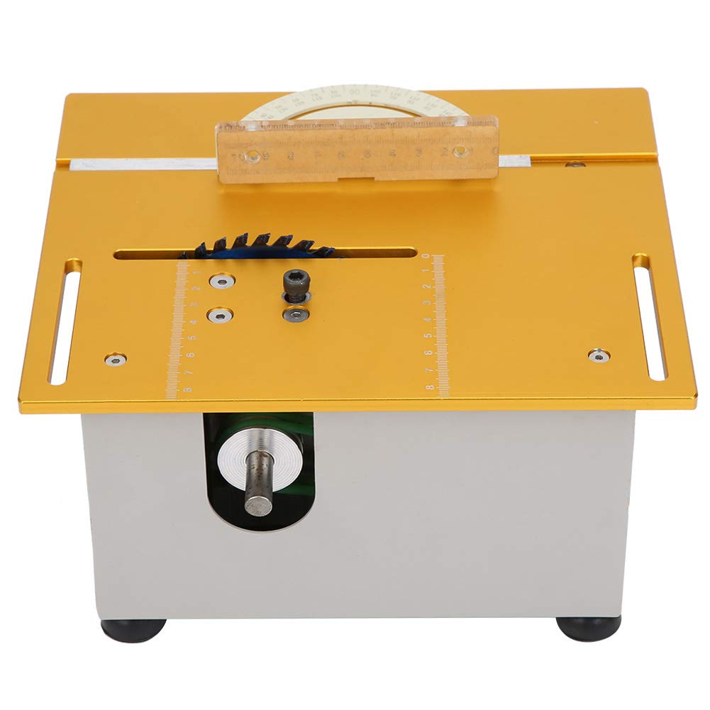 Mini Tabletop Saw - Electric Woodworking Hobby Saw with Accessories | Portable Desktop Cutting Tool for DIY Crafts & Wood Projects | Perfect for Home Workshops & Small Wood Cutting Tasks (EU Plug)