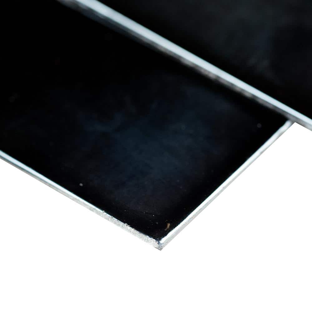 2 X 6 Carbonita Black Glass Subway Brick Wall Mosaic Tile - 14.4 SQ FT per Carton - Perfect for Kitchen Backsplash, Bathroom Walls & Modern Interior Design