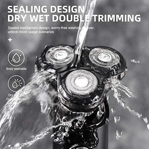 Men's Electric Razor - 3D Rotary Shaver with 3 Heads, Waterproof Beard Trimmer & Rechargeable LED Display | Perfect for Travel, Gym & Daily Shaving