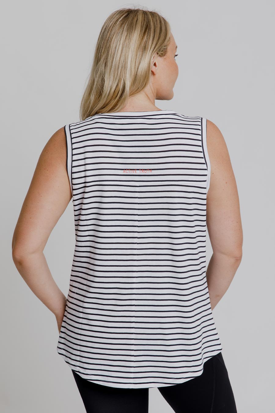 Pocket Tank Top - Black Stripe | Women's Casual Sleeveless Shirt | Perfect for Summer, Gym, and Layering