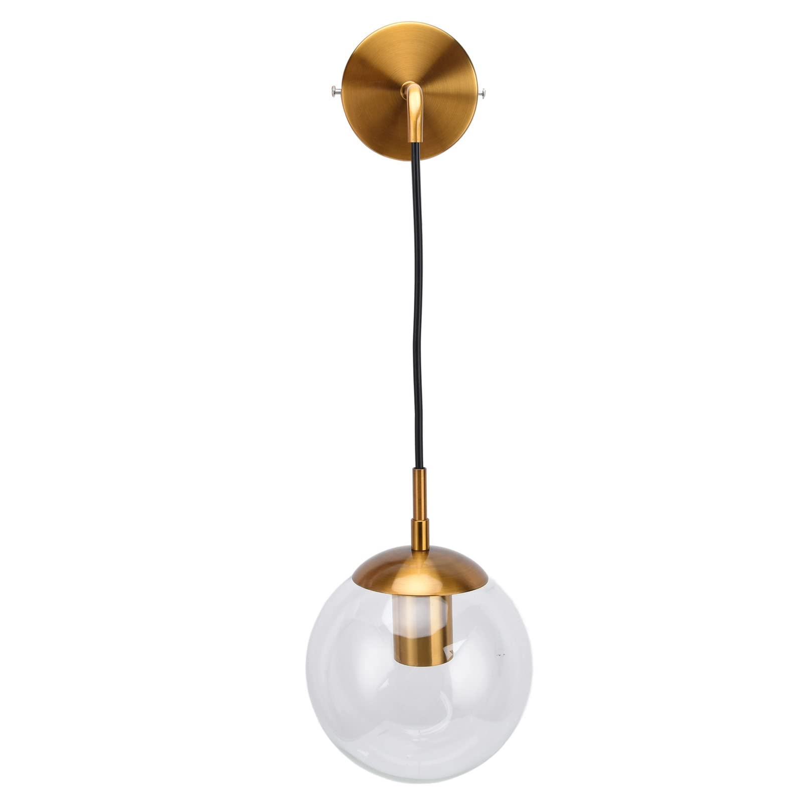 Vintage LED Wall Sconce Light - E26/E27 Base Modern Glass Ball Fixture - Energy Saving Decorative Lighting for Living Room, Bedroom, Hallway & Entryway - Perfect for Ambient Lighting and Home Decor