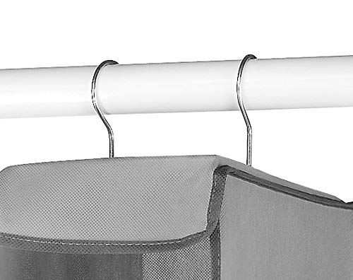 Whitmor 8-Section Hanging Shoe Organizer for Closet - Space Saving Grey Shoe Storage Shelf - Perfect for Bedrooms, Dorm Rooms & Small Spaces