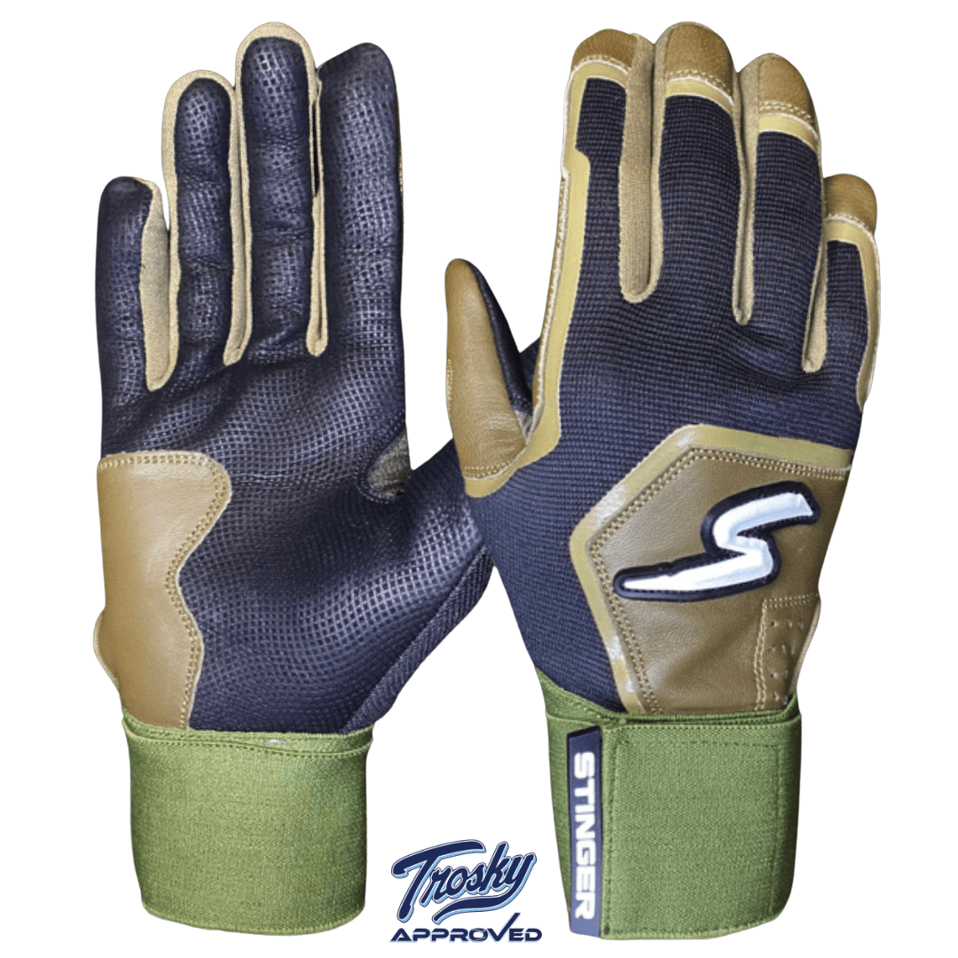 Winder Series Batting Gloves - Military Green & Black | Baseball & Softball Training | Durable Grip for Hitting Practice