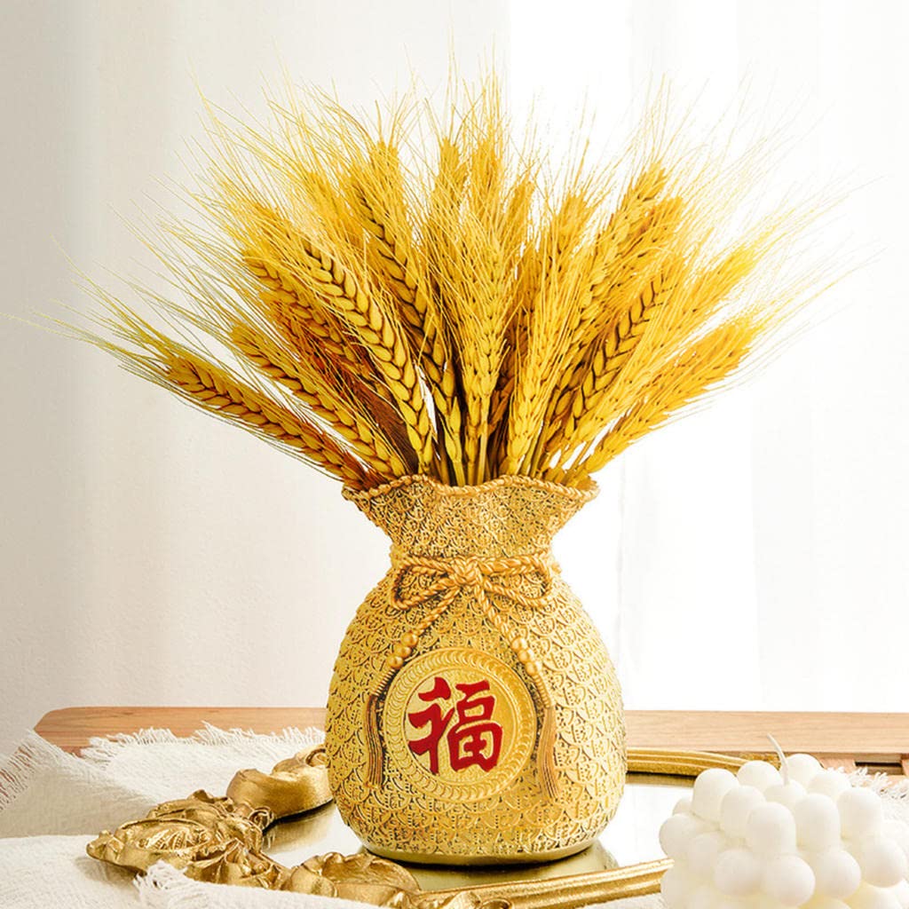 Gold Money Bag Shaped Novelty Flower Vase Planter Pot for Office Decor, Home Fortune Arrangements & Gift Ideas - Perfect for Feng Shui Decorations and Desk Accessories