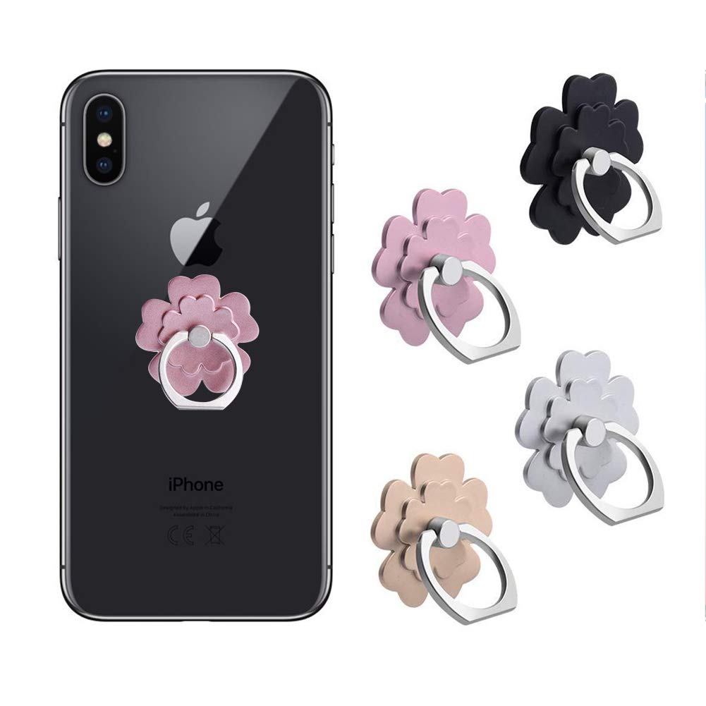 360° Rotating Phone Ring Stand - Compatible with iPhone & Samsung for Hands-Free Viewing