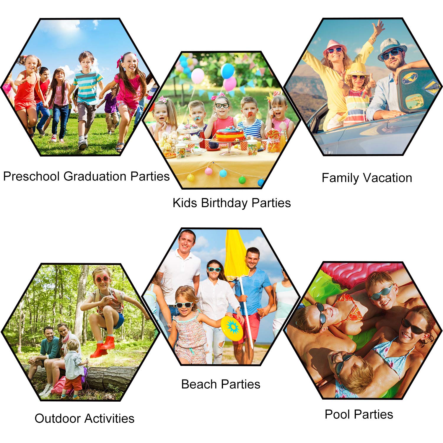 GINMIC Kids Sunglasses 12-Pack - Neon Sunglasses for Boys & Girls - UV Protection Party Favors - Perfect for Birthday Parties, Beach, Pool & Outdoor Activities - Fun Gift & Party Supplies