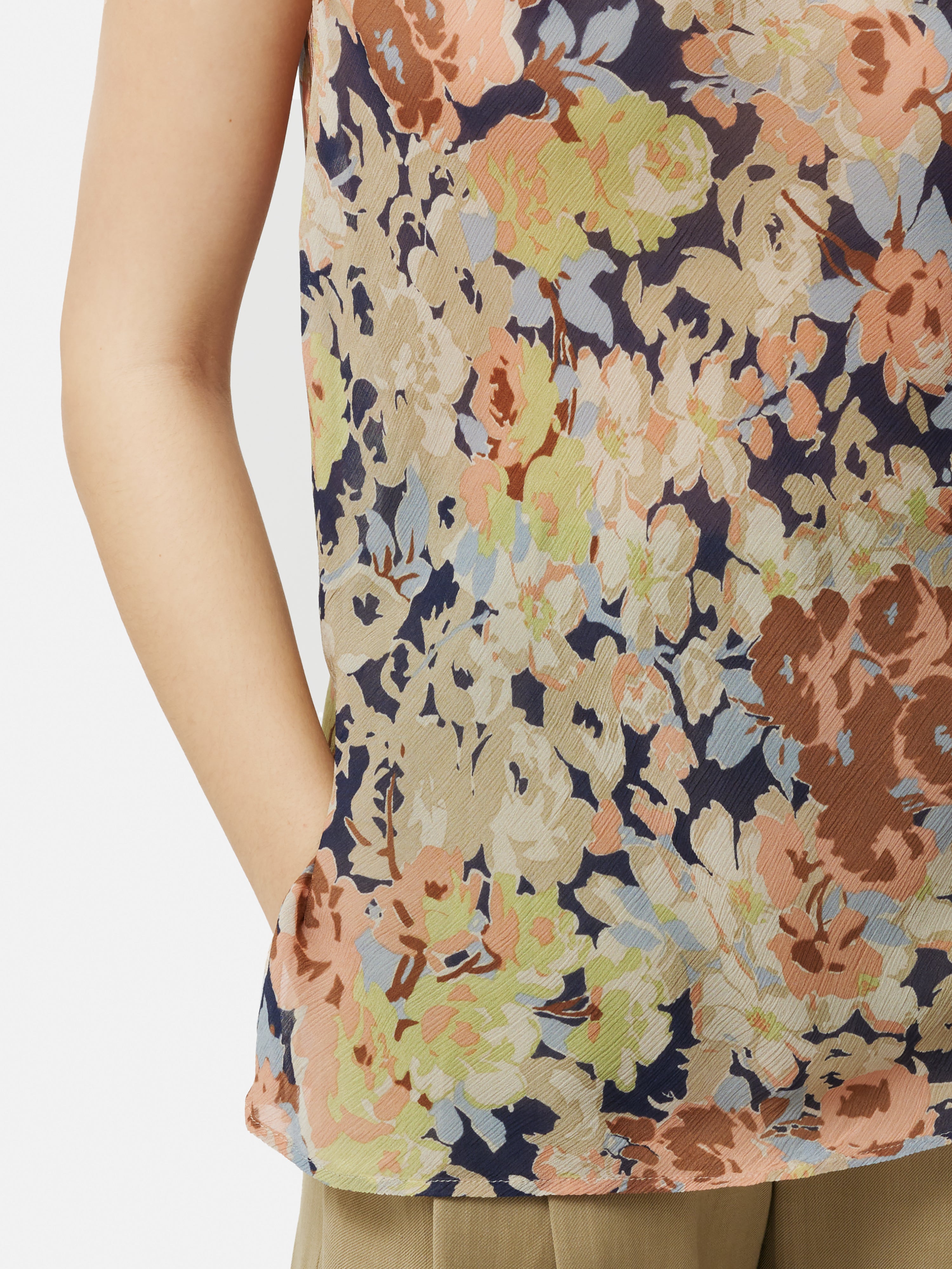 Sheer Petal Crinkle Top in Peach - Flowy Blouse for Women | Perfect for Summer Outfits, Date Nights & Casual Wear
