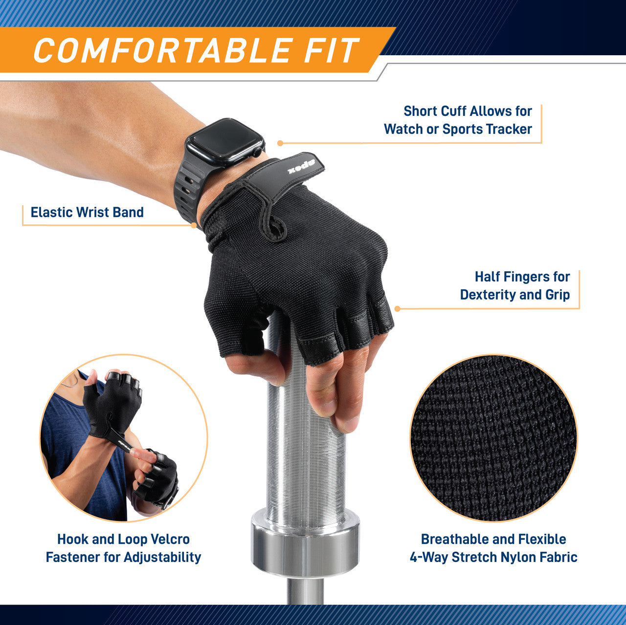Apex Gloves - Short Cuff Work Gloves (Pair) | B5GLV - Durable Hand Protection for Construction, Gardening & DIY Projects