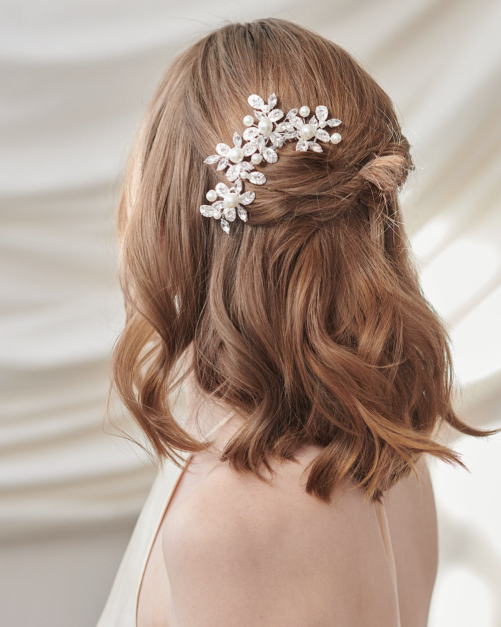 Livia Pearl Hair Comb - Elegant Pearl Embellished Hair Accessory for Women | Perfect for Weddings, Prom, Parties & Special Occasions