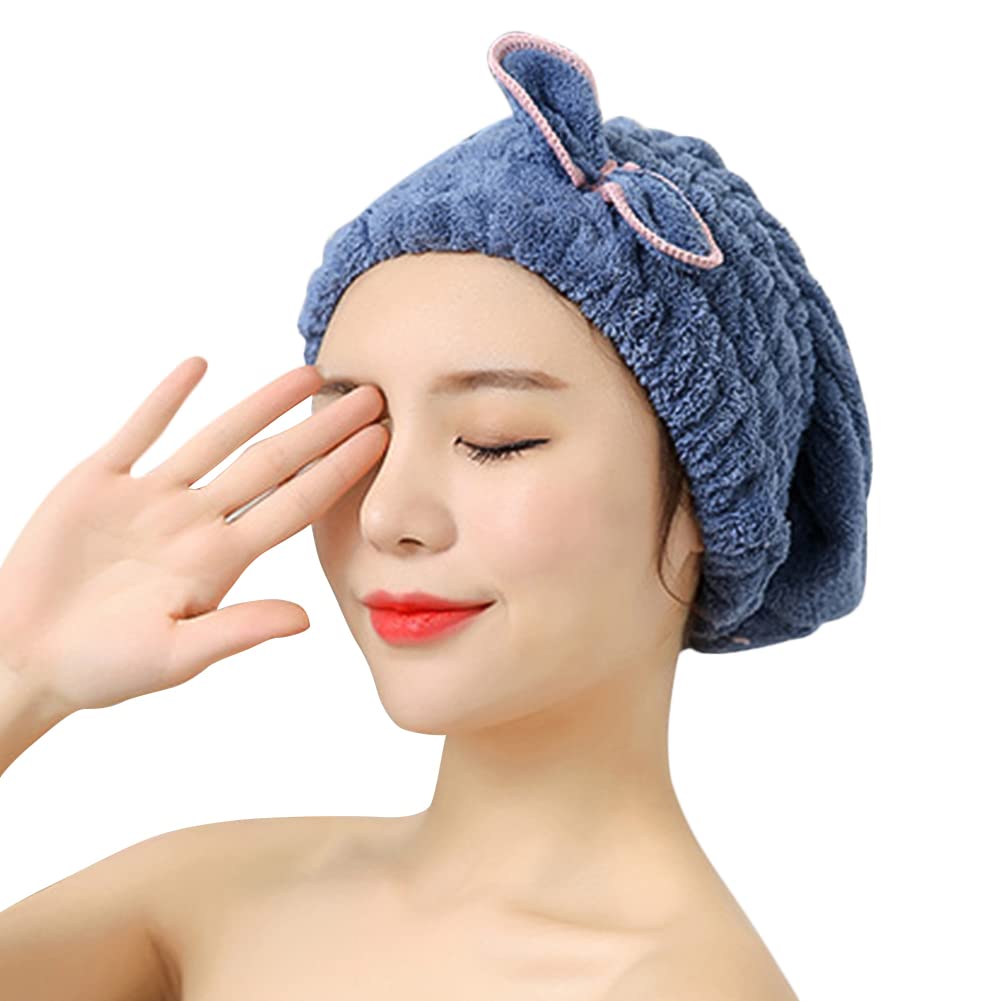 **Microfiber Hair Towel Wrap - Super Absorbent Quick Dry Hair Turban for Long & Curly Hair - Soft & Gentle Hair Drying Towel for Shower, Bath & Post-Wash Styling**    *(Perfect for Post-Shower Hair Care, Travel, Gym & Salon Use - Reduces Frizz & Breakage for Healthy Hair)*