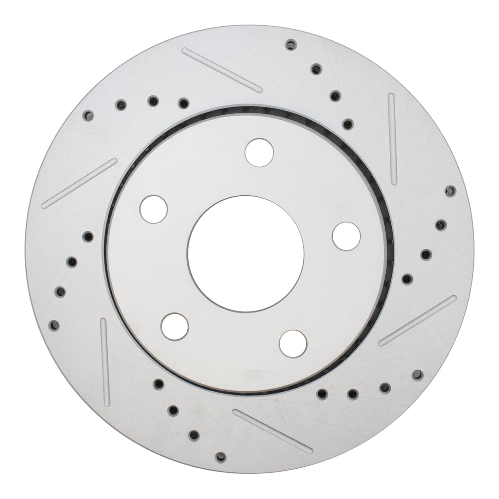 Premium G-Coated Cross Drilled & Slotted Front Performance Brake Rotors Set - Compatible with 2007-2017 Jeep Wrangler & 2018 Wrangler JK - Enhanced Stopping Power for Off-Road Adventures & Daily Driving