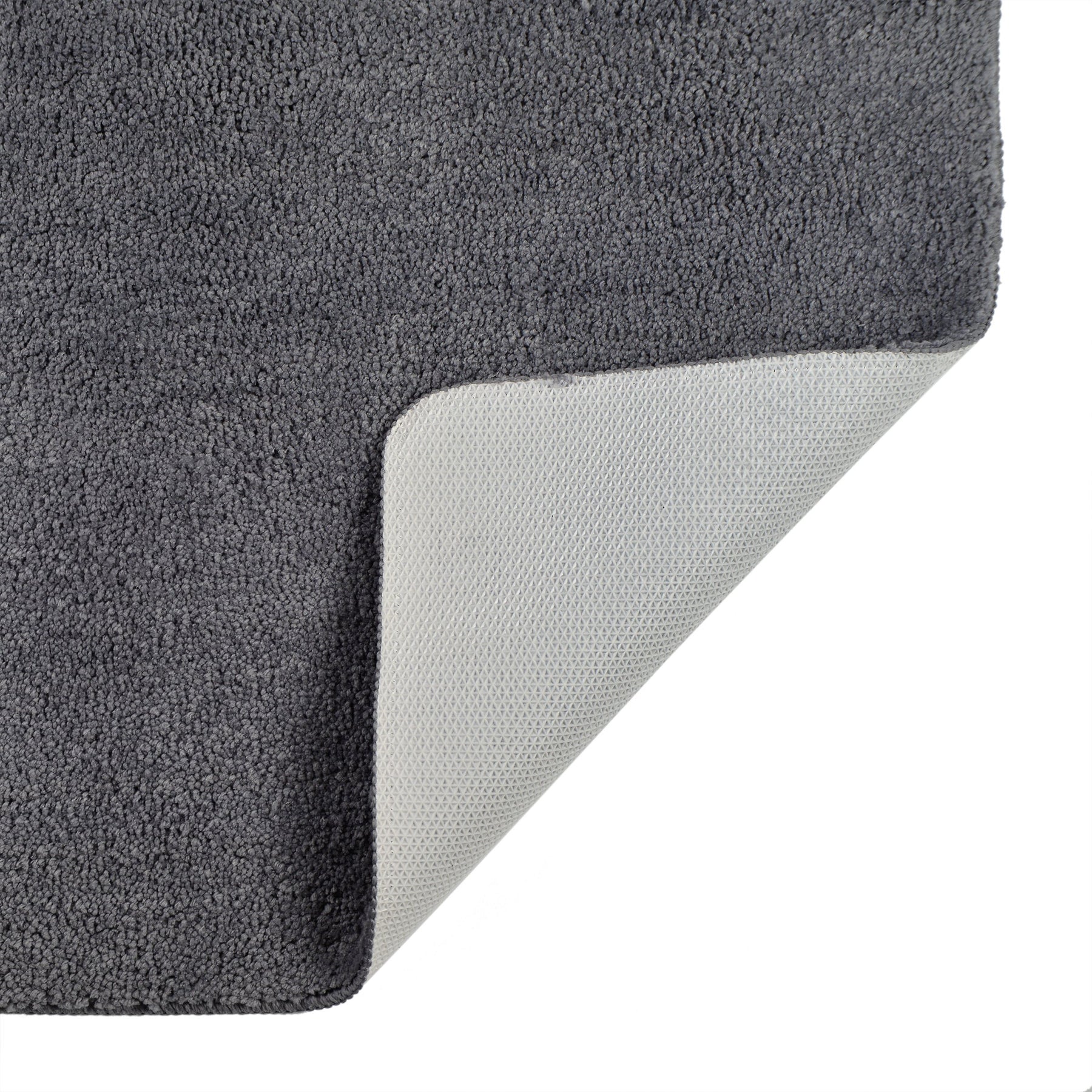 Premium Antron Non-Slip Pedestal Bath Mat - Charcoal Gray for Bathroom Safety & Comfort - Perfect for Showers, Bathtubs & Spa Areas