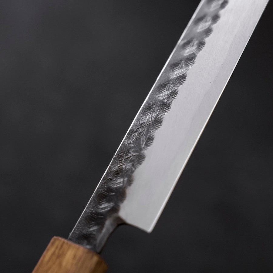 Premium Yanagiba Sushi Knife - Blue Steel #2 Kurouchi Tsuchime Finish with Urushi Handle - 210mm Japanese Chef Knife for Sushi, Sashimi & Precision Cutting - Professional Kitchen & Home Cooking Essential