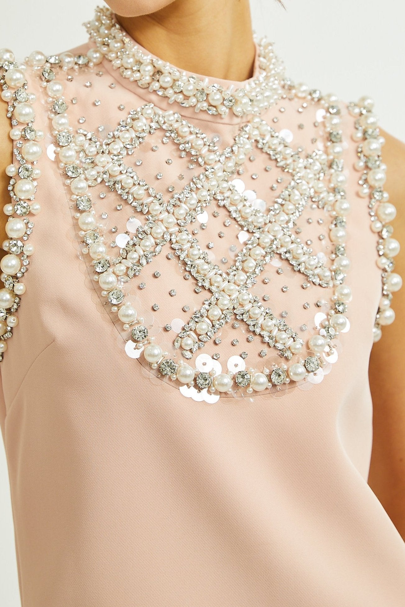 Cesca Embellished Sleeveless Mini Dress - Women's Fashion Party Cocktail Dress for Night Out & Special Occasions