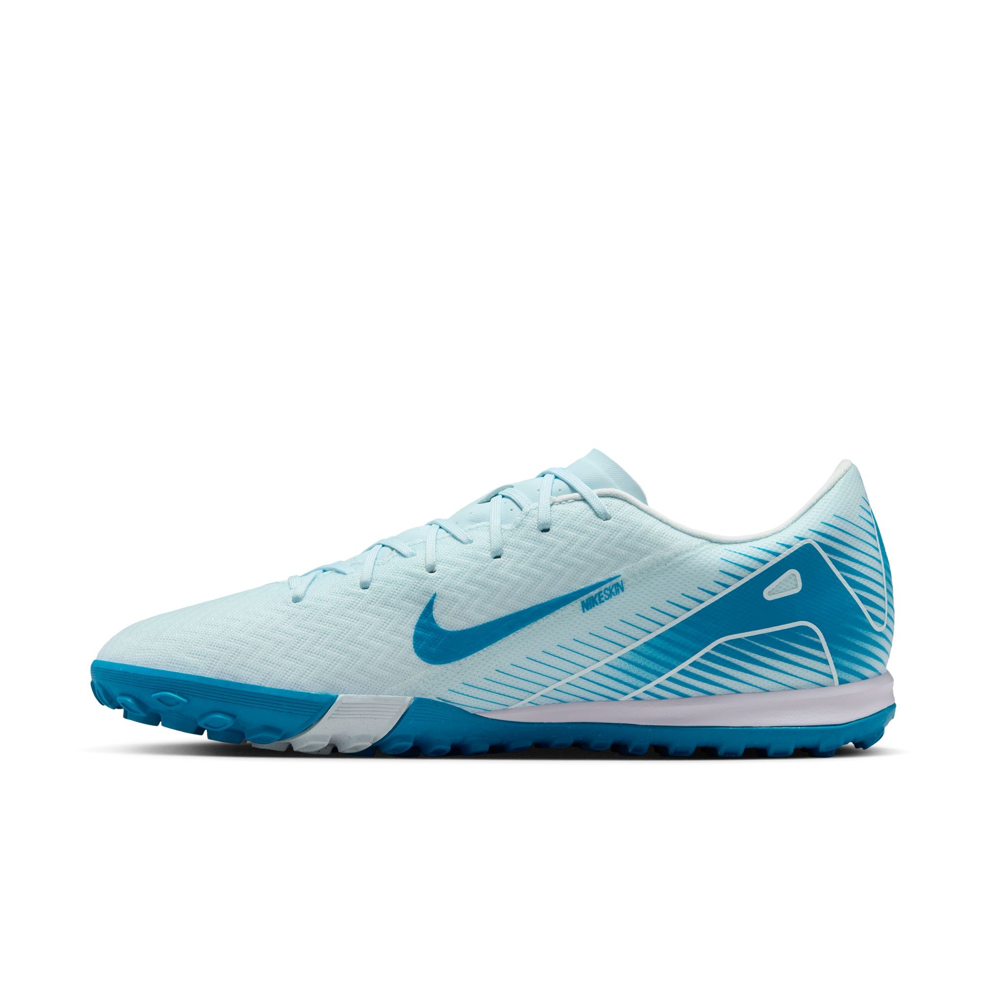 Nike Mercurial Vapor 16 Academy TF Turf Soccer Shoes for Men - Lightweight Football Cleats with Synthetic Leather Upper, Glacier Blue/Blue Orbit - Perfect for Artificial Grass, Training & Casual Wear