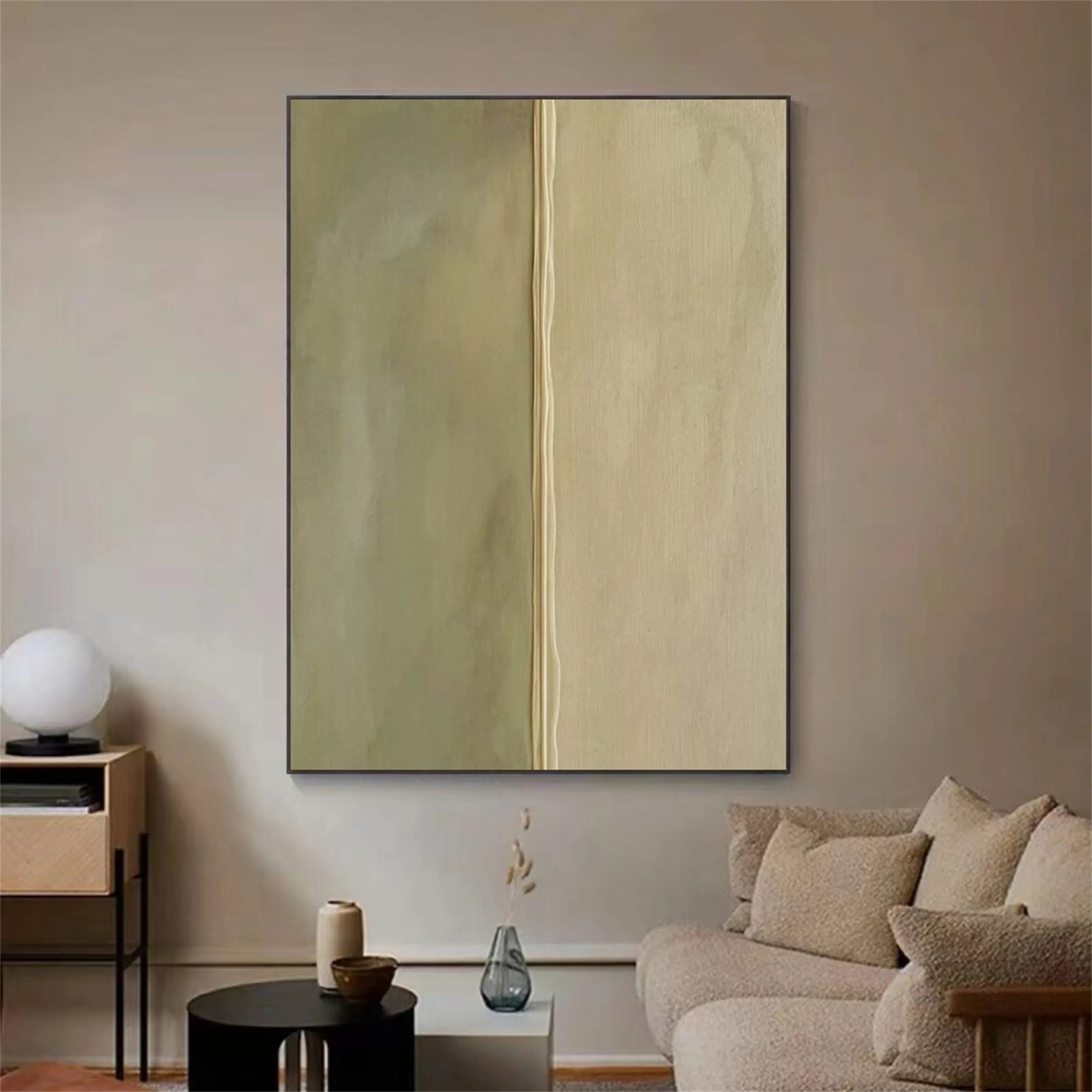 Blue & Green Abstract Wall Art Canvas Print #BG031 - Modern Home Decor for Living Room, Bedroom & Office