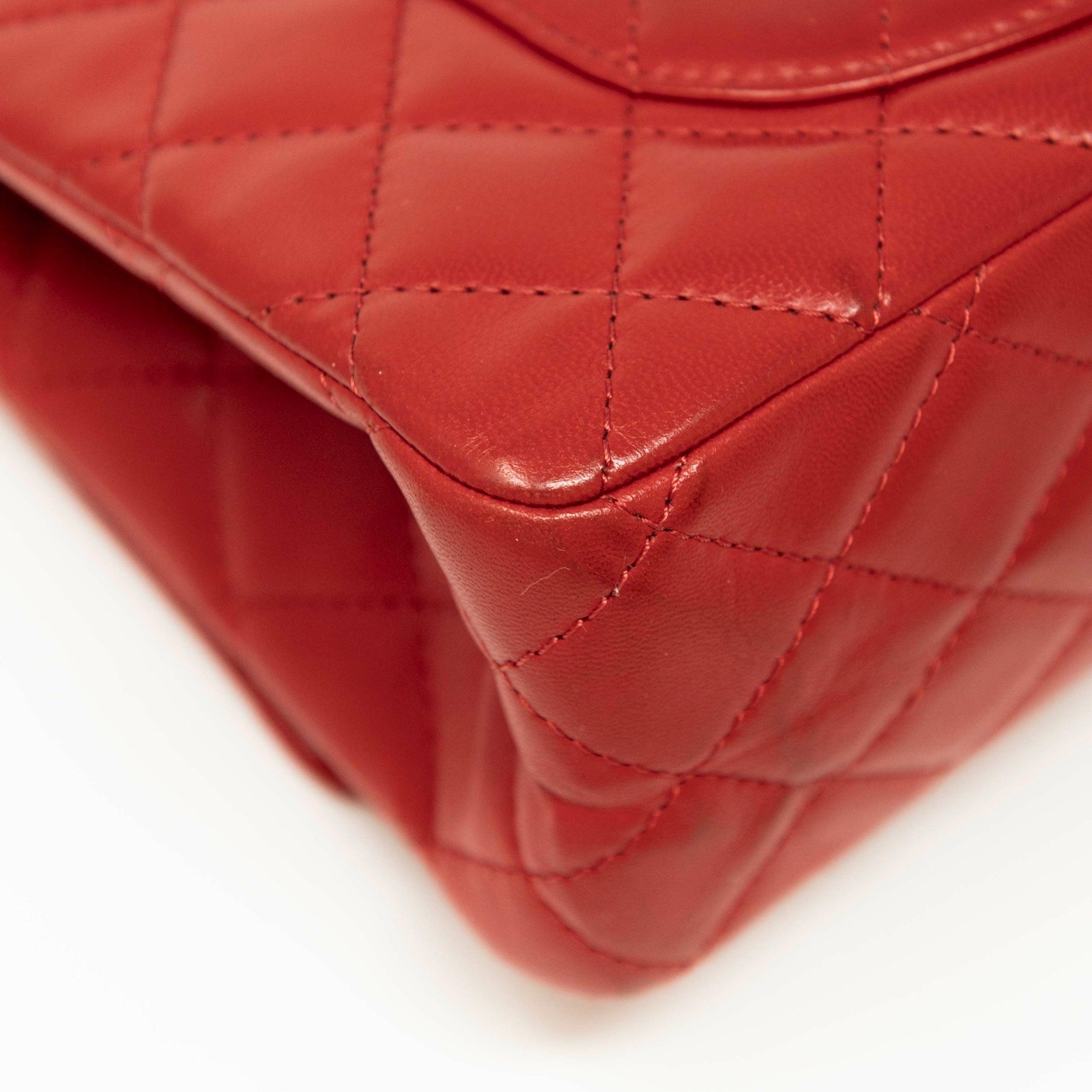 Authentic Chanel Red Lambskin 2.55 Reissue 226 Flap Bag - Luxury Designer Handbag for Women, Perfect for Date Night & Special Occasions
