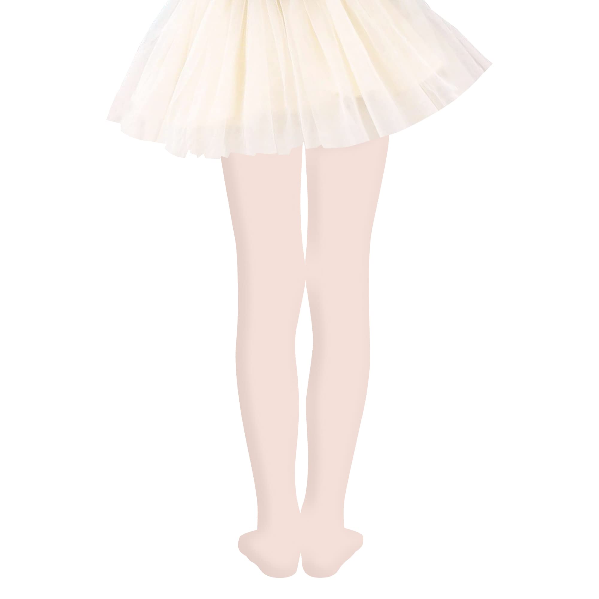 DOOVID Toddler Girls Ballet Tights - Stretchable Footed Dance Stockings for Ballet Class & School Uniform | Perfect for Dance Recitals, Performances & Everyday Wear