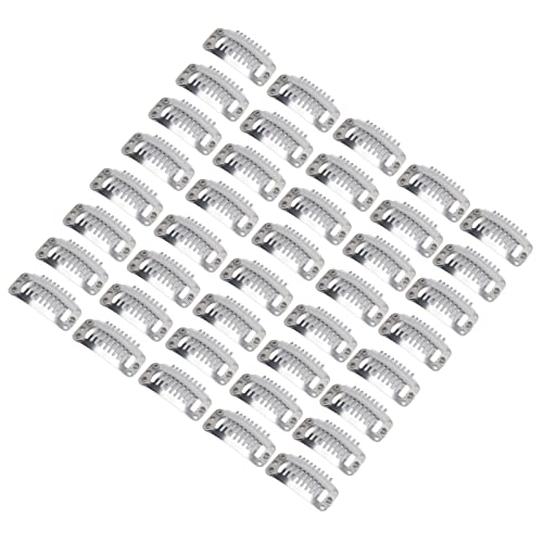Professional 9 Teeth Wig Snap Clips - 40pcs Silver Replacement Hair Accessories for Salon Stylists | Secure Hold for Wigs, Weaves & Extensions | Perfect for Cosplay, Daily Use & Hairstyling
