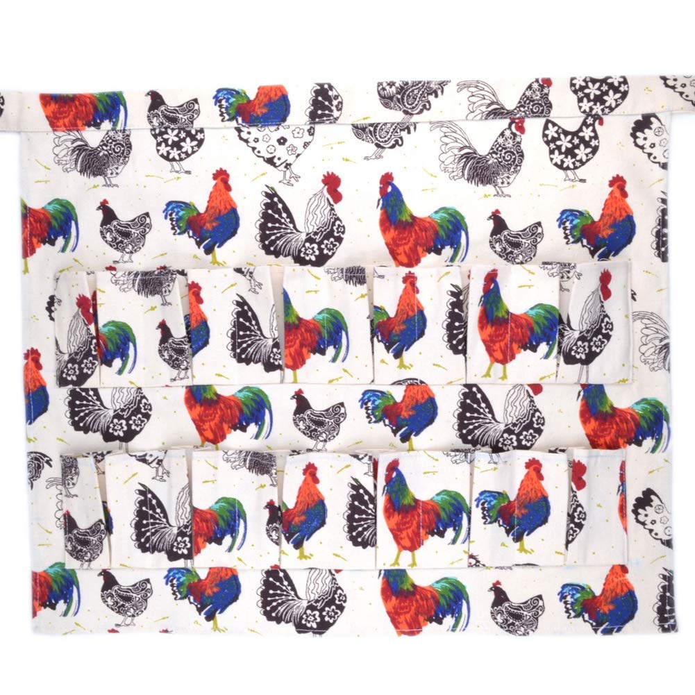 Egg Gathering Apron with 12 Pockets - Chicken, Duck, Goose, Quail & Dove Egg Holder - Easter Egg Collecting Bib for Farmers & Gardeners - Perfect for Poultry Farms, Backyard Coops & Easter Egg Hunts