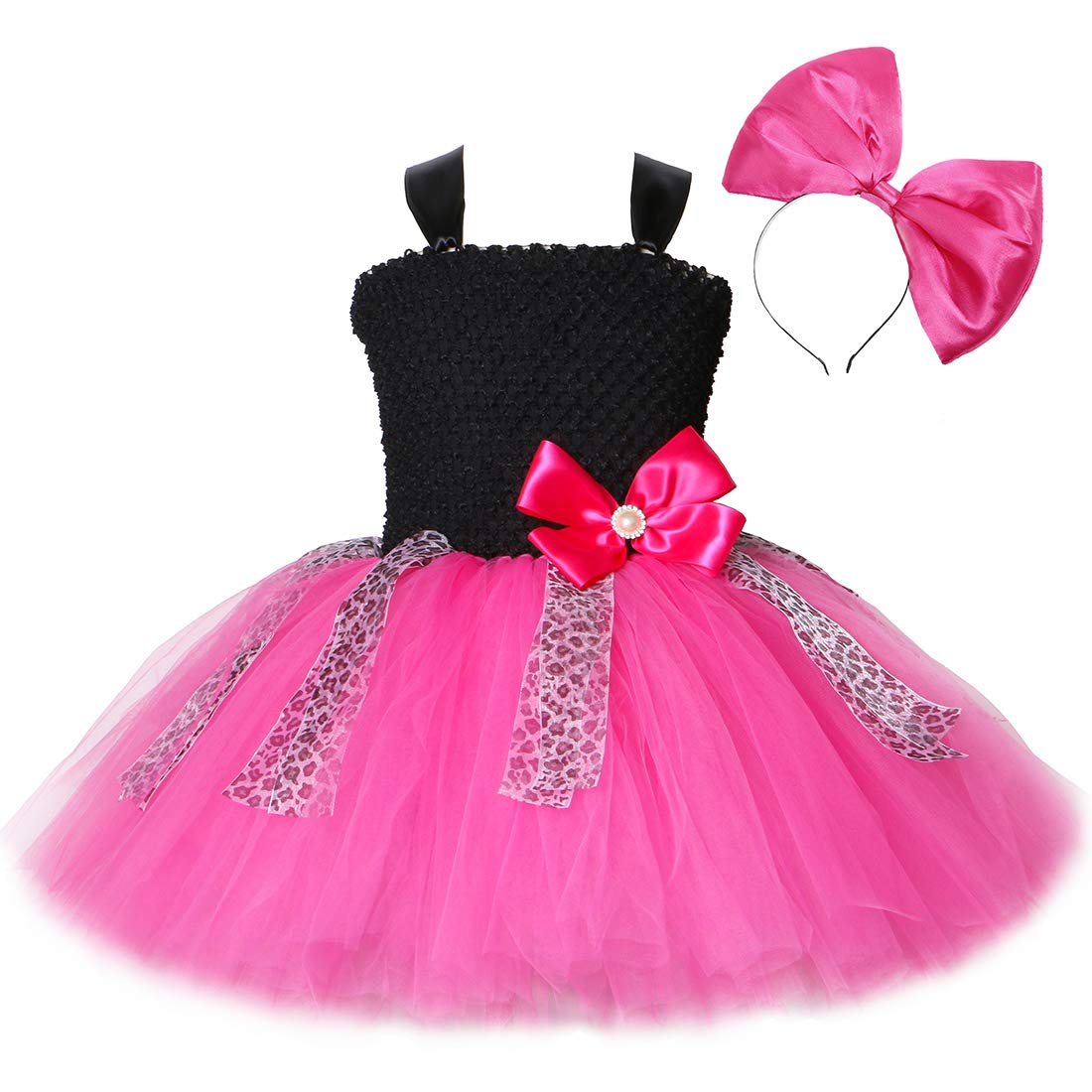 Princess Tutu Dress for Girls - Elegant Tulle Halloween & Birthday Party Costume with Matching Headband - Perfect for Dress Up, Doll Surprise, and Special Occasions