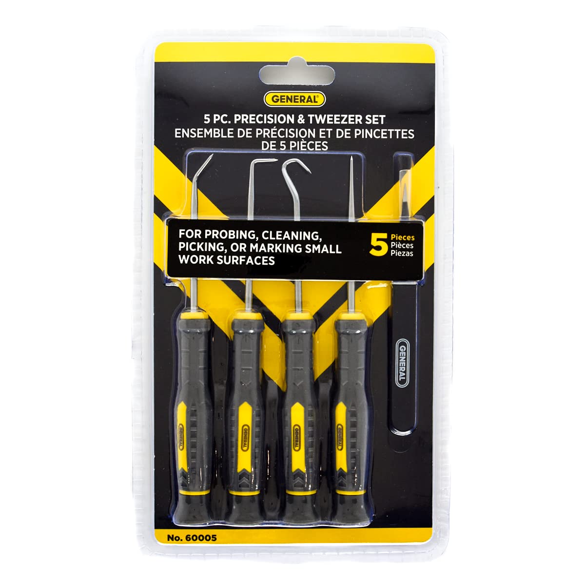 Precision Probe & Tweezer Set for Electronics, Crafts - Black Hand Tools for DIY Projects