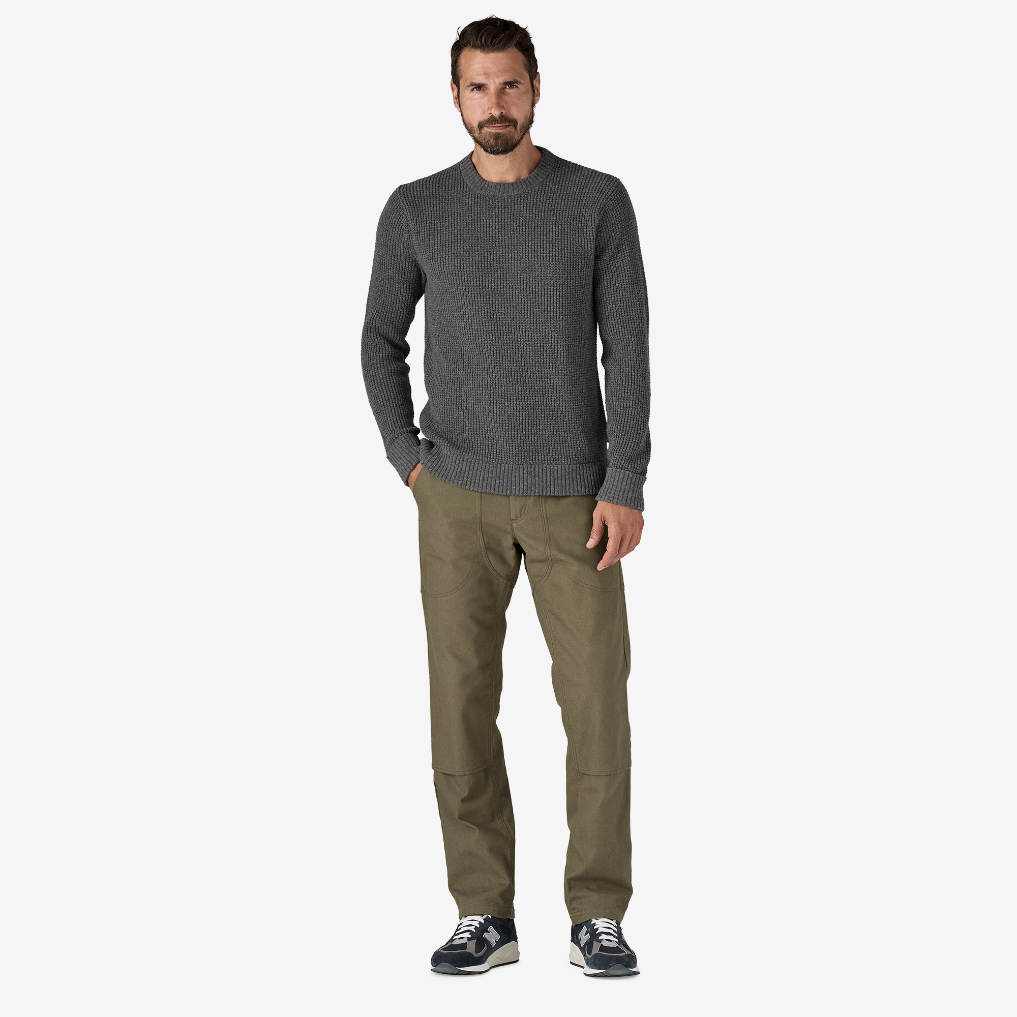 Eco-Friendly Men's Recycled Wool Blend Sweater - Soft & Warm Winter Pullover for Casual Outings & Outdoor Activities