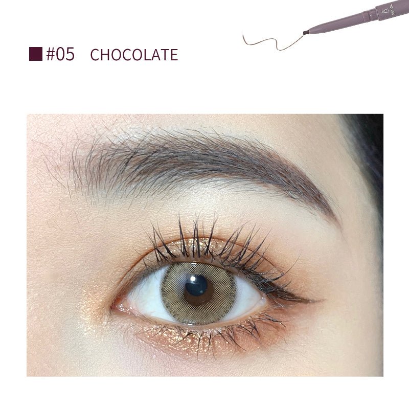 THYRA Double Ended Eyebrow Pencil - Ultra Fine & Rotating Tip for Precise Brows - Perfect for Everyday Makeup & Professional Use