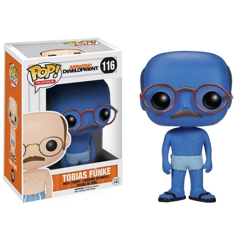 Arrested Development Pop! Vinyl Figure - Blue Tobias Funke Chase Edition #116 - Collectible Funko Pop for TV Show Fans & Gift for Sitcom Lovers