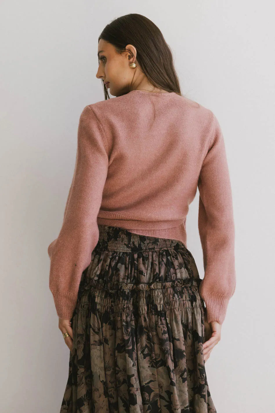 Addie Wrap Cardigan in Rose - Soft Knit Women's Cardigan for Fall & Winter | Cozy Loungewear, Layering Piece, Office Wear & Casual Outfits